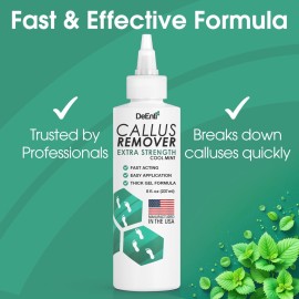 DeEnti Callus Remover for Feet, Extra Strength Foot Callus Remover Gel, 8oz Salon Grade Home Pedicure Supplies for Dry Skin, Cracked Heel, Professional Strength Foot Care, Cool Mint DeEnti Callus Remover for Feet, Extra Strength Foot Callus Remover Gel, 8oz Salon Grade Home Pedicure Supplies for Dry Skin, Cracked Heel, Professional Strength Foot Care, Cool Mint