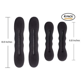 Styla Hair Bun Maker 4 Pack (2 Small, 2 Large) - Foam Sponge Buns with Hair Ties and Shaper Accessories for Updos, Ballet, French Twist, Waves & More! Styla Hair Bun Maker 4 Pack (2 Small, 2 Large) - Foam Sponge Buns with Hair Ties and Shaper Accessories for Updos, Ballet, French Twist, Waves & More!
