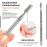 Cuticle Pusher Tools - Professional Nail Cuticle Pusher Cuticle Remover Cuticle Trimmer Spoon Shaped Nail Cleaner Dual Sided Metal Stainless Steel Manicure Pedicure for Women 2 Pack Set Krisp Beauty