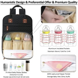Diaper Bag Backpack for Women Large Capacity with Insulated Pockets Multifunctional Diaper Bags For Baby Girl Boy Waterproof Baby Bags For Mama Maternity Travel Bag Black Diaper Bag Backpack for Women Large Capacity with Insulated Pockets Multifunctional Diaper Bags For Baby Girl Boy Waterproof Baby Bags For Mama Maternity Travel Bag Black
