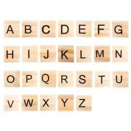 400 PCS Wood Scrabble Tiles DIY Wooden Scrabble Letters for Spelling Wood Tile Game