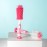 CHEMIMOSO Multifunctional Cleaning Brush, Baby Bottle Brush, Bottle Brush Cleaner (Rotate The Suction Cup to Obtain The Small Bristle Brushes) Set Z, Pink, Silicone and Nylon Brush