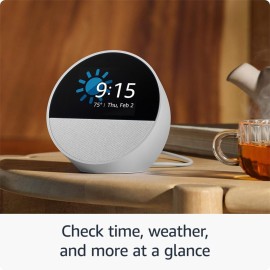 Amazon Echo Spot (newest model), Great for nightstands, offices and kitchens, Smart alarm clock with Alexa, Black Amazon Echo Spot (newest model), Great for nightstands, offices and kitchens, Smart alarm clock with Alexa, Black