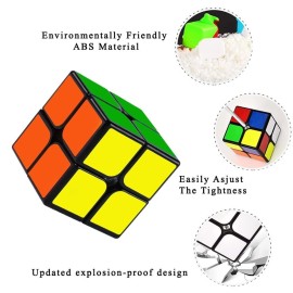 2x2 Speed Cube, Classic 2x2 Cube Puzzles Toy (Black) 2x2 Speed Cube, Classic 2x2 Cube Puzzles Toy (Black)