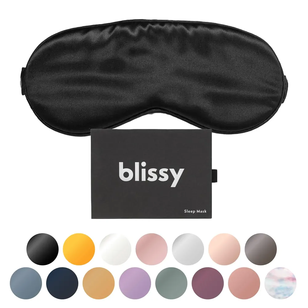 Blissy Silk Sleep Mask - Silk Eye Sleeping Mask for Women & Men for Total Blackout - Silk Eye Mask - 100% Pure Mulberry Silk, 22 Momme 6a Fibers - Blindfold Silk Sleep Mask Side Sleeper Eye Cover Blissy Silk Sleep Mask - Silk Eye Sleeping Mask for Women & Men for Total Blackout - Silk Eye Mask - 100% Pure Mulberry Silk, 22 Momme 6a Fibers - Blindfold Silk Sleep Mask Side Sleeper Eye Cover