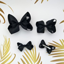 Black Bows for Girls,6PCS Hand-made Grosgrain Ribbon Hair Bows Alligator Clips Hair Accessories for Little Teen Toddler Girls Kids (Black) Black Bows for Girls,6PCS Hand-made Grosgrain Ribbon Hair Bows Alligator Clips Hair Accessories for Little Teen Toddler Girls Kids (Black)
