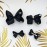 Black Bows for Girls,6PCS Hand-made Grosgrain Ribbon Hair Bows Alligator Clips Hair Accessories for Little Teen Toddler Girls Kids (Black)
