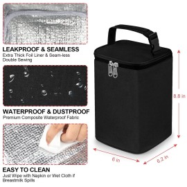 Accmor Breastmilk Cooler Bag, Baby Bottle Cooler Bags, Insulated Tote Bags On The Go, Fits 4 Large 8oz Bottles, for Nursing Mom Daycare Travel Accmor Breastmilk Cooler Bag, Baby Bottle Cooler Bags, Insulated Tote Bags On The Go, Fits 4 Large 8oz Bottles, for Nursing Mom Daycare Travel