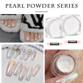 White Pearl Chrome Nail Powder,Iridescent Mirror Effect Nail Jewelry Glitter Powder Dust Kit, Symphony Mermaid Pearl Neon Ice Aurora Dust Nail Powder, Nail Art Decoration,Resin Craft DIY Gifts(1 PCS) White Pearl Chrome Nail Powder,Iridescent Mirror Effect Nail Jewelry Glitter Powder Dust Kit, Symphony Mermaid Pearl Neon Ice Aurora Dust Nail Powder, Nail Art Decoration,Resin Craft DIY Gifts(1 PCS)
