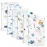 Maliton Muslin Baby Burp Cloths 6 Pack Large 20\'\'x10\'\' 100% Cotton Burp Rags Absorbent and Soft 6 Layers Muslin Cloth Baby Essentials for Newborn(Animals and Cars, Pack of 6)