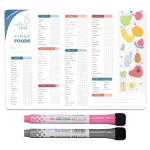 Nibble and Rest Baby\'s First Foods Tracker Fridge Magnet, Dry Erase Activity Poster, Daily Food Log, 101 Before One, Baby Food Chart/Checklist 25x35cm