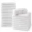 HOMEXCEL Microfiber Washcloths Towel Pack of 24, 12 x 12 Highly Absorbent and Soft Face Towels Wash Cloths for Bathroom, Gym, Hotel and Spa, Fast Drying Multi-Purpose Cleaning Cloth, White