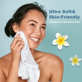 HOMEXCEL Microfiber Washcloths Towel Pack of 24, 12 x 12 Highly Absorbent and Soft Face Towels Wash Cloths for Bathroom, Gym, Hotel and Spa, Fast Drying Multi-Purpose Cleaning Cloth, White HOMEXCEL Microfiber Washcloths Towel Pack of 24, 12 x 12 Highly Absorbent and Soft Face Towels Wash Cloths for Bathroom, Gym, Hotel and Spa, Fast Drying Multi-Purpose Cleaning Cloth, White