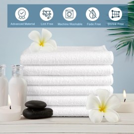 HOMEXCEL Microfiber Washcloths Towel Pack of 24, 12 x 12 Highly Absorbent and Soft Face Towels Wash Cloths for Bathroom, Gym, Hotel and Spa, Fast Drying Multi-Purpose Cleaning Cloth, White HOMEXCEL Microfiber Washcloths Towel Pack of 24, 12 x 12 Highly Absorbent and Soft Face Towels Wash Cloths for Bathroom, Gym, Hotel and Spa, Fast Drying Multi-Purpose Cleaning Cloth, White