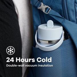 Hydro Flask Water Bottle - Insulated Stainless Steel - Wide Straw Lid, Non Spill, Leakproof in 32 Oz Black Hydro Flask Water Bottle - Insulated Stainless Steel - Wide Straw Lid, Non Spill, Leakproof in 32 Oz Black