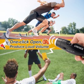 UNIWA Electronic Whistles, 2 Pack Handheld 3 Tone High Volume Electric Whistle with Lanyard for Teacher Coach Referee, Loudest Emergency Whistle Volleyball Soccer Sports Whistle UNIWA Electronic Whistles, 2 Pack Handheld 3 Tone High Volume Electric Whistle with Lanyard for Teacher Coach Referee, Loudest Emergency Whistle Volleyball Soccer Sports Whistle