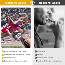 UNIWA Electronic Whistles, 2 Pack Handheld 3 Tone High Volume Electric Whistle with Lanyard for Teacher Coach Referee, Loudest Emergency Whistle Volleyball Soccer Sports Whistle UNIWA Electronic Whistles, 2 Pack Handheld 3 Tone High Volume Electric Whistle with Lanyard for Teacher Coach Referee, Loudest Emergency Whistle Volleyball Soccer Sports Whistle