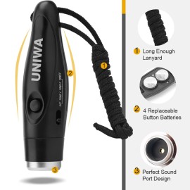 UNIWA Electronic Whistles, 2 Pack Handheld 3 Tone High Volume Electric Whistle with Lanyard for Teacher Coach Referee, Loudest Emergency Whistle Volleyball Soccer Sports Whistle UNIWA Electronic Whistles, 2 Pack Handheld 3 Tone High Volume Electric Whistle with Lanyard for Teacher Coach Referee, Loudest Emergency Whistle Volleyball Soccer Sports Whistle