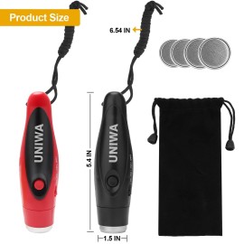 UNIWA Electronic Whistles, 2 Pack Handheld 3 Tone High Volume Electric Whistle with Lanyard for Teacher Coach Referee, Loudest Emergency Whistle Volleyball Soccer Sports Whistle UNIWA Electronic Whistles, 2 Pack Handheld 3 Tone High Volume Electric Whistle with Lanyard for Teacher Coach Referee, Loudest Emergency Whistle Volleyball Soccer Sports Whistle