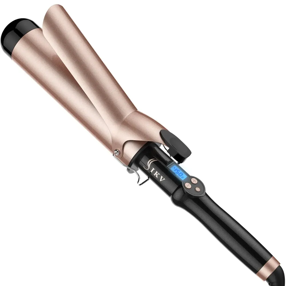 2 Inch Extra Long Barrel Curling Iron for Long Hair, Large Barrel Curling Wand Ceramic Tourmaline Dual Voltage 2 Inch Extra Long Barrel Curling Iron for Long Hair, Large Barrel Curling Wand Ceramic Tourmaline Dual Voltage