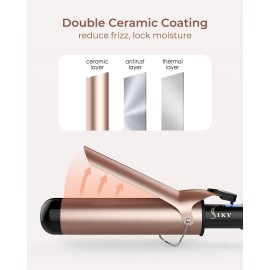 2 Inch Extra Long Barrel Curling Iron for Long Hair, Large Barrel Curling Wand Ceramic Tourmaline Dual Voltage 2 Inch Extra Long Barrel Curling Iron for Long Hair, Large Barrel Curling Wand Ceramic Tourmaline Dual Voltage
