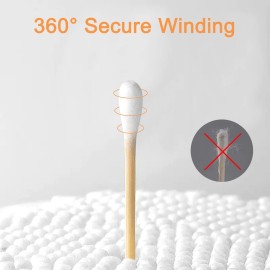 Bamboo Cotton Swabs 1000 Count - Garrelett Natural Organic Cotton Buds For Ear - Ear Sticks with A Storage Box Included - Strong 100% Purely Natural Stick for Makeup, Daily Cleaning, Pet Bamboo Cotton Swabs 1000 Count - Garrelett Natural Organic Cotton Buds For Ear - Ear Sticks with A Storage Box Included - Strong 100% Purely Natural Stick for Makeup, Daily Cleaning, Pet