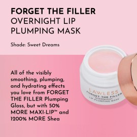 LAWLESS Forget the Filler Lip Mask - Sweet Dreams - Premium Overnight Lip Plumping Treatment with Natural Ingredients Designed to Plump, Hydrate, and Smooth Lips - 0.28 oz LAWLESS Forget the Filler Lip Mask - Sweet Dreams - Premium Overnight Lip Plumping Treatment with Natural Ingredients Designed to Plump, Hydrate, and Smooth Lips - 0.28 oz