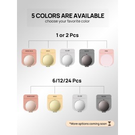 Getinbulk Compact Mirror for Purse, Double-Sided 1X/2X Magnifying Metal Pocket Makeup Mirrors(Round, Silver) Getinbulk Compact Mirror for Purse, Double-Sided 1X/2X Magnifying Metal Pocket Makeup Mirrors(Round, Silver)