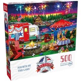 Buffalo Games - Nancy Wernersbach - Fourth by the Lake - 500 Piece Jigsaw Puzzle For Adults -Challenging Puzzle Perfect for Game Nights - Finished Size is 21.25 x 15.00