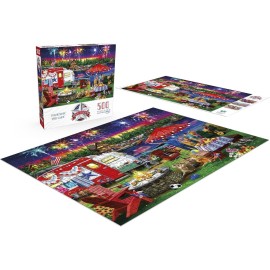 Buffalo Games - Nancy Wernersbach - Fourth by the Lake - 500 Piece Jigsaw Puzzle For Adults -Challenging Puzzle Perfect for Game Nights - Finished Size is 21.25 x 15.00