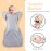 Knirose Swaddle Blanket Sleep Sack with Arms Up Design 2 Packs, Hands Up Sleeping Sack 3-Way Transitions to Arms-Free Wearable Sleeping Bag for Newborn Baby Boys Girls Snug Fit Calms Startle Reflex
