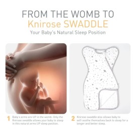 Knirose Swaddle Blanket Sleep Sack with Arms Up Design 2 Packs, Hands Up Sleeping Sack 3-Way Transitions to Arms-Free Wearable Sleeping Bag for Newborn Baby Boys Girls Snug Fit Calms Startle Reflex Knirose Swaddle Blanket Sleep Sack with Arms Up Design 2 Packs, Hands Up Sleeping Sack 3-Way Transitions to Arms-Free Wearable Sleeping Bag for Newborn Baby Boys Girls Snug Fit Calms Startle Reflex