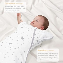 Knirose Swaddle Blanket Sleep Sack with Arms Up Design 2 Packs, Hands Up Sleeping Sack 3-Way Transitions to Arms-Free Wearable Sleeping Bag for Newborn Baby Boys Girls Snug Fit Calms Startle Reflex Knirose Swaddle Blanket Sleep Sack with Arms Up Design 2 Packs, Hands Up Sleeping Sack 3-Way Transitions to Arms-Free Wearable Sleeping Bag for Newborn Baby Boys Girls Snug Fit Calms Startle Reflex
