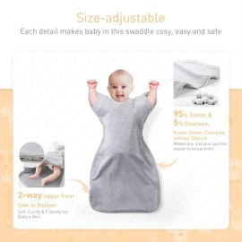 Knirose Swaddle Blanket Sleep Sack with Arms Up Design 2 Packs, Hands Up Sleeping Sack 3-Way Transitions to Arms-Free Wearable Sleeping Bag for Newborn Baby Boys Girls Snug Fit Calms Startle Reflex Knirose Swaddle Blanket Sleep Sack with Arms Up Design 2 Packs, Hands Up Sleeping Sack 3-Way Transitions to Arms-Free Wearable Sleeping Bag for Newborn Baby Boys Girls Snug Fit Calms Startle Reflex