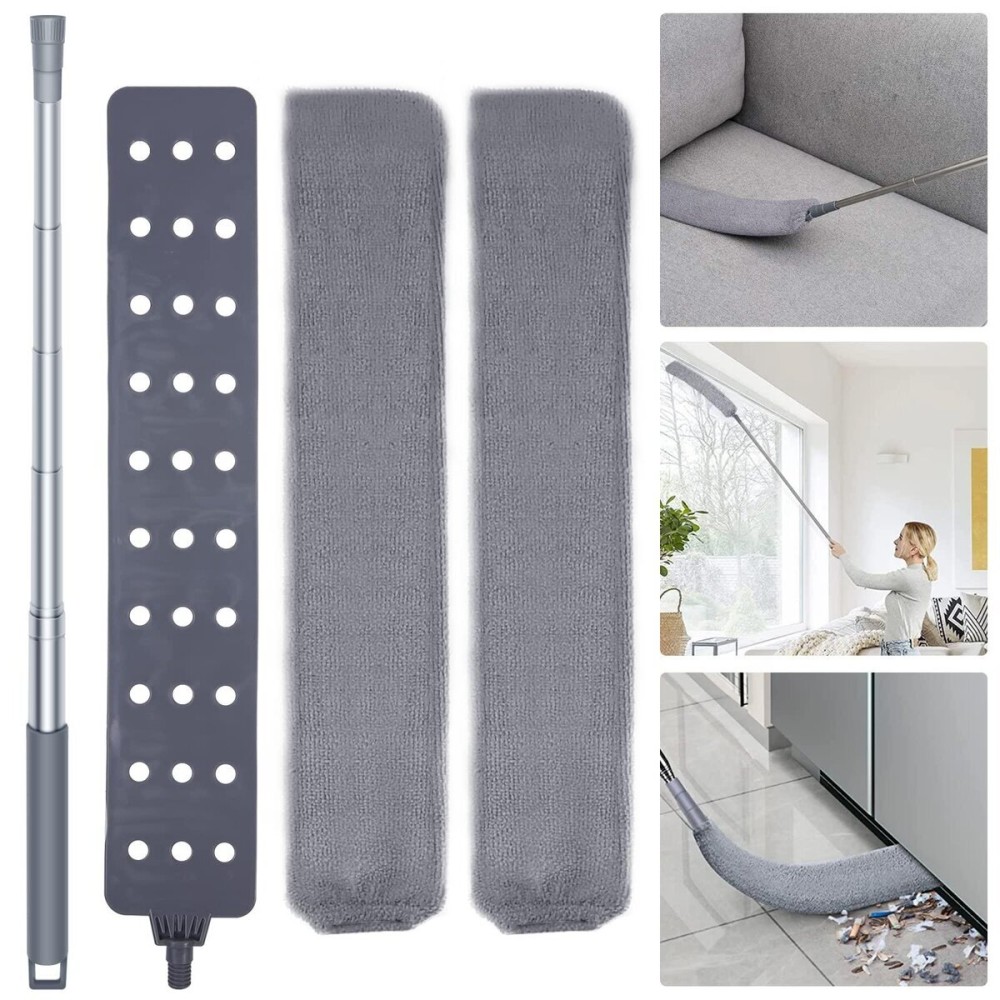 Retractable Gap Dust Cleaner Cleaning Tools with 2 Microfiber Dusting Cloths Long Handle 60inches Washable and Retractable Duster Brush for Cleaning Under Appliances Furniture Couch Fridge Retractable Gap Dust Cleaner Cleaning Tools with 2 Microfiber Dusting Cloths Long Handle 60inches Washable and Retractable Duster Brush for Cleaning Under Appliances Furniture Couch Fridge