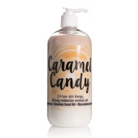 The Lotion Company 24 Hour Skin Therapy Lotion - Caramel Candy Scent, Full Body Moisturizer with Aloe Vera, Paraben-Free, Handcrafted in USA - 16 fl oz Bottle