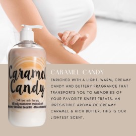 The Lotion Company 24 Hour Skin Therapy Lotion - Caramel Candy Scent, Full Body Moisturizer with Aloe Vera, Paraben-Free, Handcrafted in USA - 16 fl oz Bottle The Lotion Company 24 Hour Skin Therapy Lotion - Caramel Candy Scent, Full Body Moisturizer with Aloe Vera, Paraben-Free, Handcrafted in USA - 16 fl oz Bottle