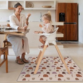 Blissful Diary Baby Splat Mat for Under High Chair, 50.4 x 50.4 Inch Wipeable Splash Mat, Waterproof and Washable, Anti-Slip Floor Protector, Boho Rainbow Blissful Diary Baby Splat Mat for Under High Chair, 50.4 x 50.4 Inch Wipeable Splash Mat, Waterproof and Washable, Anti-Slip Floor Protector, Boho Rainbow