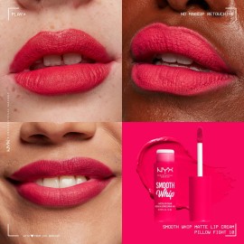 NYX PROFESSIONAL MAKEUP Smooth Whip Matte Lip Cream, Long Lasting, Moisturizing, Vegan Liquid Lipstick - Pillow Fight (Hot Fuschia) NYX PROFESSIONAL MAKEUP Smooth Whip Matte Lip Cream, Long Lasting, Moisturizing, Vegan Liquid Lipstick - Pillow Fight (Hot Fuschia)