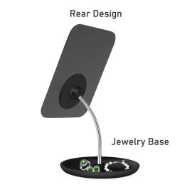 LFOYOU Table Vanity Mirror with Stand - Makeup Mirror for Desk - Adjustable Flexible Gooseneck, 360Rotation Folding Portable Bathroom Shaving Cosmetic Mirror Square LFOYOU Table Vanity Mirror with Stand - Makeup Mirror for Desk - Adjustable Flexible Gooseneck, 360Rotation Folding Portable Bathroom Shaving Cosmetic Mirror Square