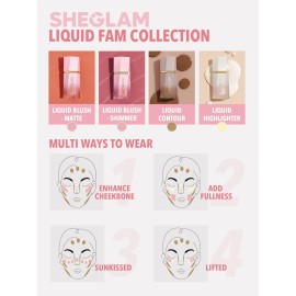 SHEGLAM Color Bloom Liquid Blush Makeup for Cheeks Matte Finish - Love Cake SHEGLAM Color Bloom Liquid Blush Makeup for Cheeks Matte Finish - Love Cake