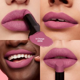REVLON Lipstick, ColorStay Suede Ink, Built-in Primer, Infused with Vitamin E, Waterproof, Smudge-proof, Matte Color, 009 In Charge, 0.09 oz. REVLON Lipstick, ColorStay Suede Ink, Built-in Primer, Infused with Vitamin E, Waterproof, Smudge-proof, Matte Color, 009 In Charge, 0.09 oz.