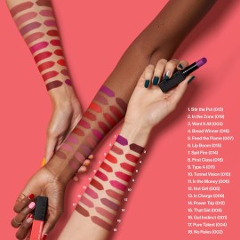REVLON Lipstick, ColorStay Suede Ink, Built-in Primer, Infused with Vitamin E, Waterproof, Smudge-proof, Matte Color, 009 In Charge, 0.09 oz. REVLON Lipstick, ColorStay Suede Ink, Built-in Primer, Infused with Vitamin E, Waterproof, Smudge-proof, Matte Color, 009 In Charge, 0.09 oz.