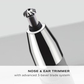 ConairMan Nose Hair Trimmer for Men, For Nose, Ear, and Eyebrows, Patent 360 Bevel Blade for No Pull, No Snag Trimming Experience, Cordless Trimmer 5 piece Set with Professional Metal Handle ConairMan Nose Hair Trimmer for Men, For Nose, Ear, and Eyebrows, Patent 360 Bevel Blade for No Pull, No Snag Trimming Experience, Cordless Trimmer 5 piece Set with Professional Metal Handle