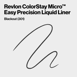 REVLON ColorStay Micro Easy Precision Liquid Eyeliner, Waterproof, Smudgeproof, Longwearing with Felt Tip Applicator, 301 Blackout, 0.057 fl oz REVLON ColorStay Micro Easy Precision Liquid Eyeliner, Waterproof, Smudgeproof, Longwearing with Felt Tip Applicator, 301 Blackout, 0.057 fl oz