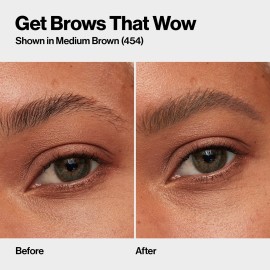 Revlon ColorStay Micro Eyebrow Pencil with Built In Spoolie Brush, Infused with Argan and Marula Oil, Waterproof, Smudgeproof, 454 Medium Brown, 0.003 oz Revlon ColorStay Micro Eyebrow Pencil with Built In Spoolie Brush, Infused with Argan and Marula Oil, Waterproof, Smudgeproof, 454 Medium Brown, 0.003 oz