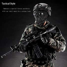 crossbody Airsoft Skull Full Face Tactical Masks with PC Lens Eye Protection for CS Survival Games Shooting Cosplay Movie Paintball Halloween Scary Masks,Motorcycle Goggles Mask, Black, 19cmx18cm crossbody Airsoft Skull Full Face Tactical Masks with PC Lens Eye Protection for CS Survival Games Shooting Cosplay Movie Paintball Halloween Scary Masks,Motorcycle Goggles Mask, Black, 19cmx18cm