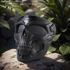 crossbody Airsoft Skull Full Face Tactical Masks with PC Lens Eye Protection for CS Survival Games Shooting Cosplay Movie Paintball Halloween Scary Masks,Motorcycle Goggles Mask, Black, 19cmx18cm crossbody Airsoft Skull Full Face Tactical Masks with PC Lens Eye Protection for CS Survival Games Shooting Cosplay Movie Paintball Halloween Scary Masks,Motorcycle Goggles Mask, Black, 19cmx18cm