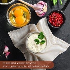 Cheese Cloths, 3PCS Precut 20x20 Inch, Grade 100 Hemmed Cheesecloth for Straining Cooking, Fine Mesh Cloth Strainer Reusable, 100% Unbleached Cotton Muslin Cloth for Juicing Baking Cheese Making Cheese Cloths, 3PCS Precut 20x20 Inch, Grade 100 Hemmed Cheesecloth for Straining Cooking, Fine Mesh Cloth Strainer Reusable, 100% Unbleached Cotton Muslin Cloth for Juicing Baking Cheese Making