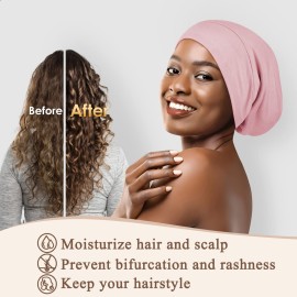 OLESILK 100% Mulberry Silk Bonnet for Sleeping Women, Silk Hair Wrap for Sleeping, Silk Sleep Bonnet for Women&Men, Real Silk, Not Satin Pink OLESILK 100% Mulberry Silk Bonnet for Sleeping Women, Silk Hair Wrap for Sleeping, Silk Sleep Bonnet for Women&Men, Real Silk, Not Satin Pink